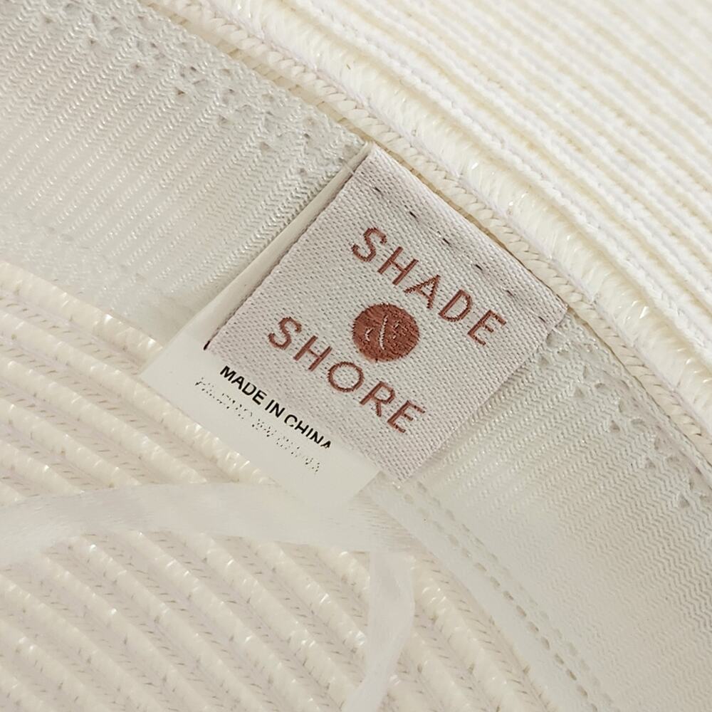 NWOT Shade & Shore White Target Straw Hat Paper Wide Brim Beach Sun Summer - Picture 5 of 10
